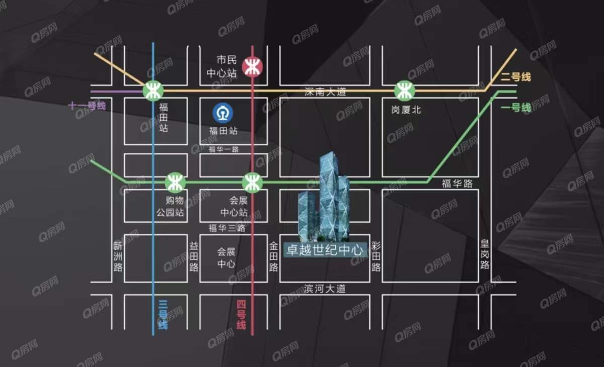 卓越世紀中心，皇崗商務中心-均價230元/平